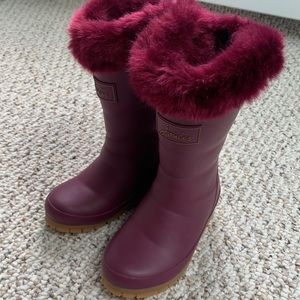 Joules Kids Rain & Snow Boots - Burgundy